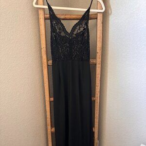 VICI Collection Black Lace Jumpsuit